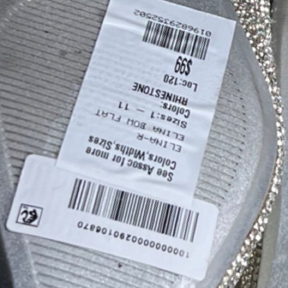 SB10 Steve Madden Elina Rhinestone Bow Dress Flats Size 6M - Picture 12 of 12